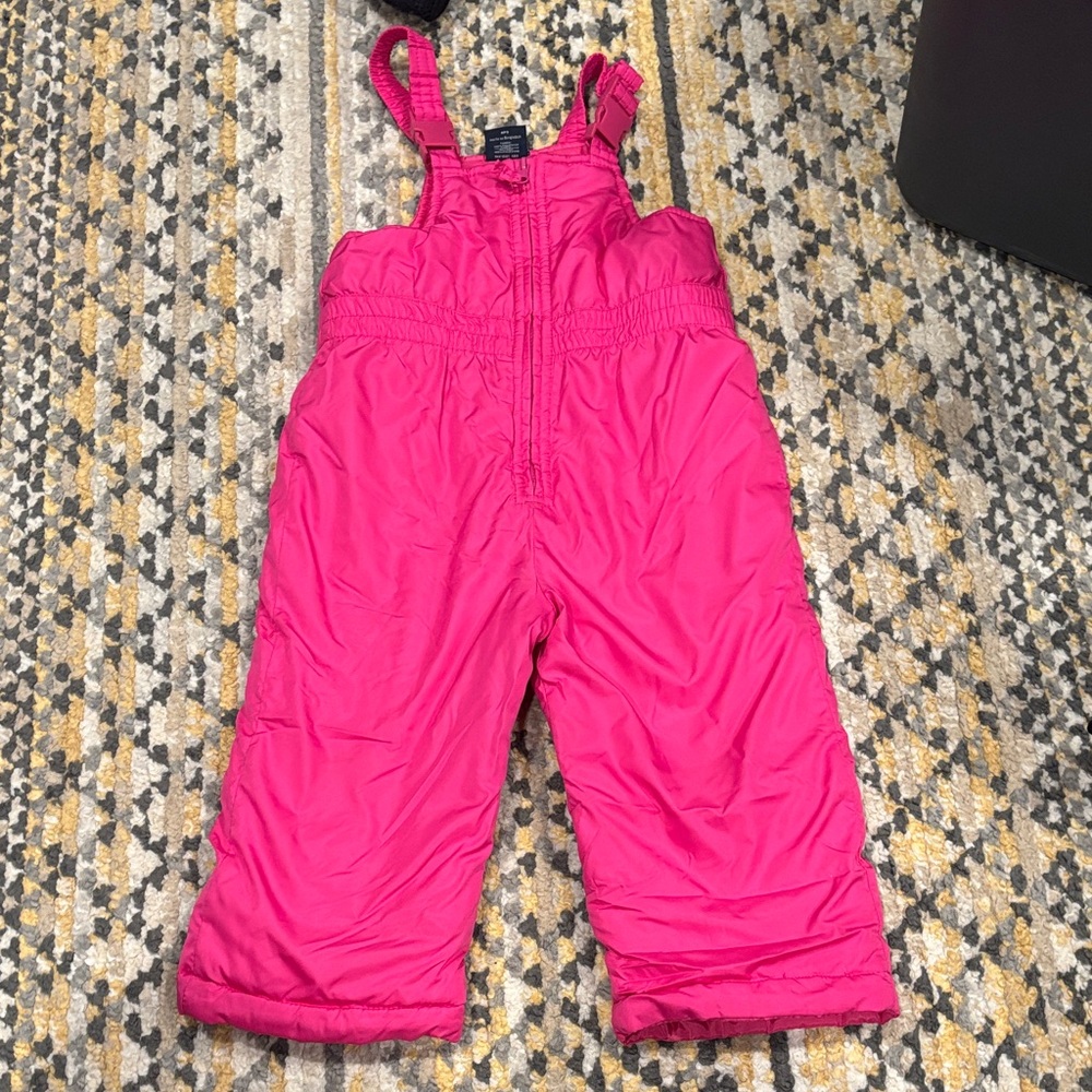 Kids Pink Snow Bib